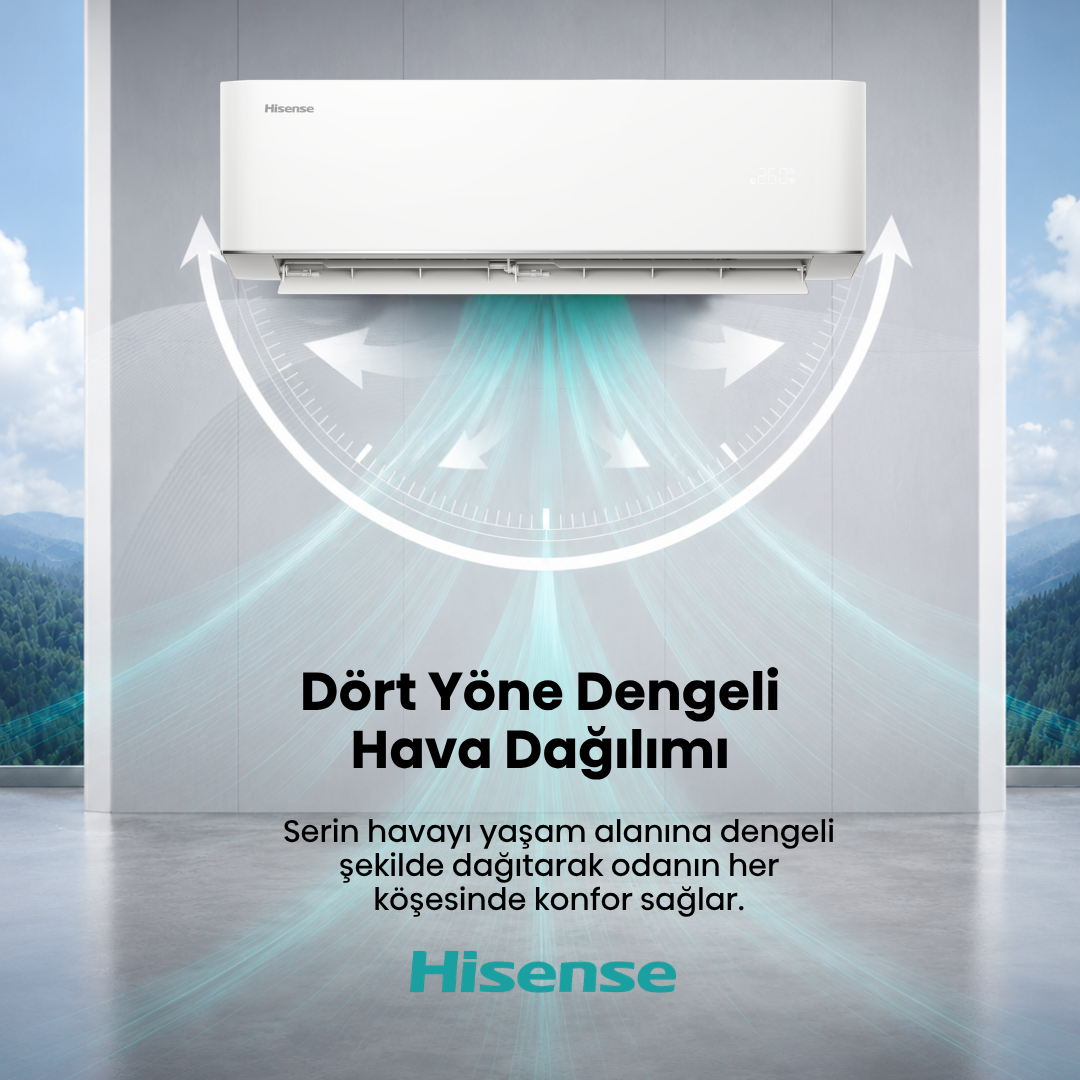 Hisense Türkiye Facebook ad: Evinizin her köşesinde aynı konforu yaşayın.