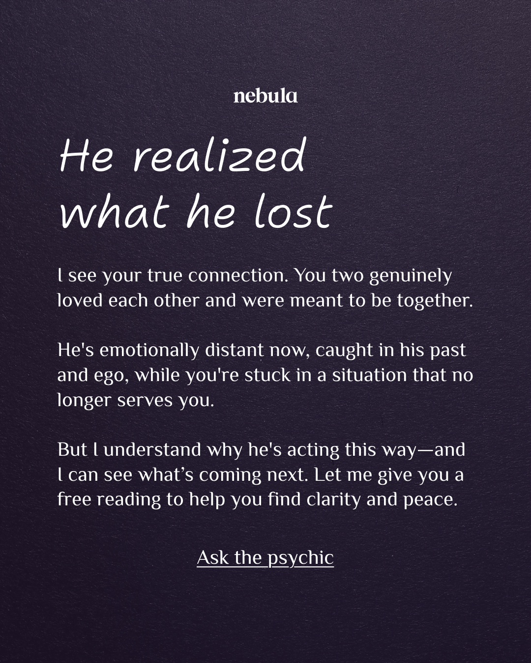 Your Relationship Advisor Facebook ad