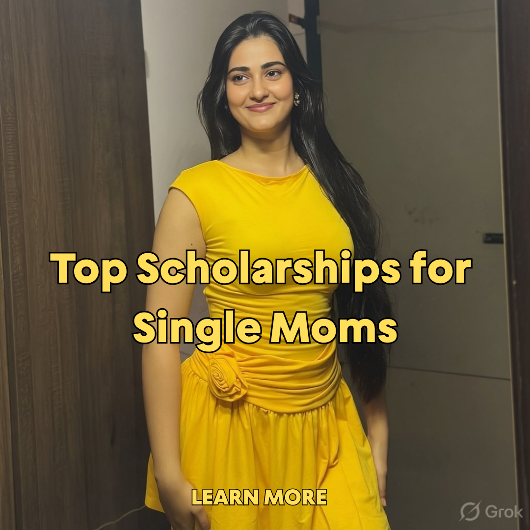 Wellness Focus Facebook ad: Learn More About Top Scholarships for Single Moms.