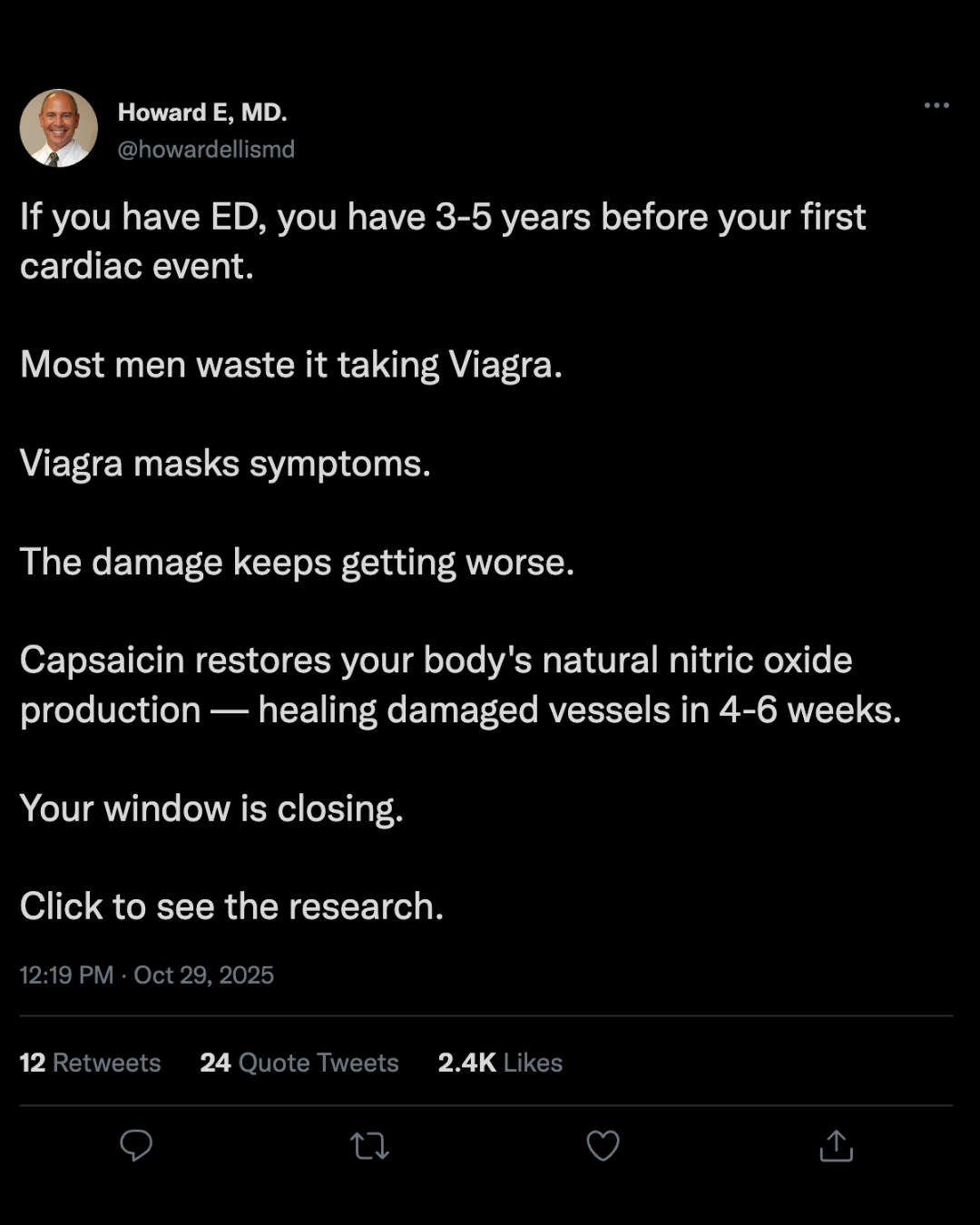 Men's Wellbeing Facebook ad