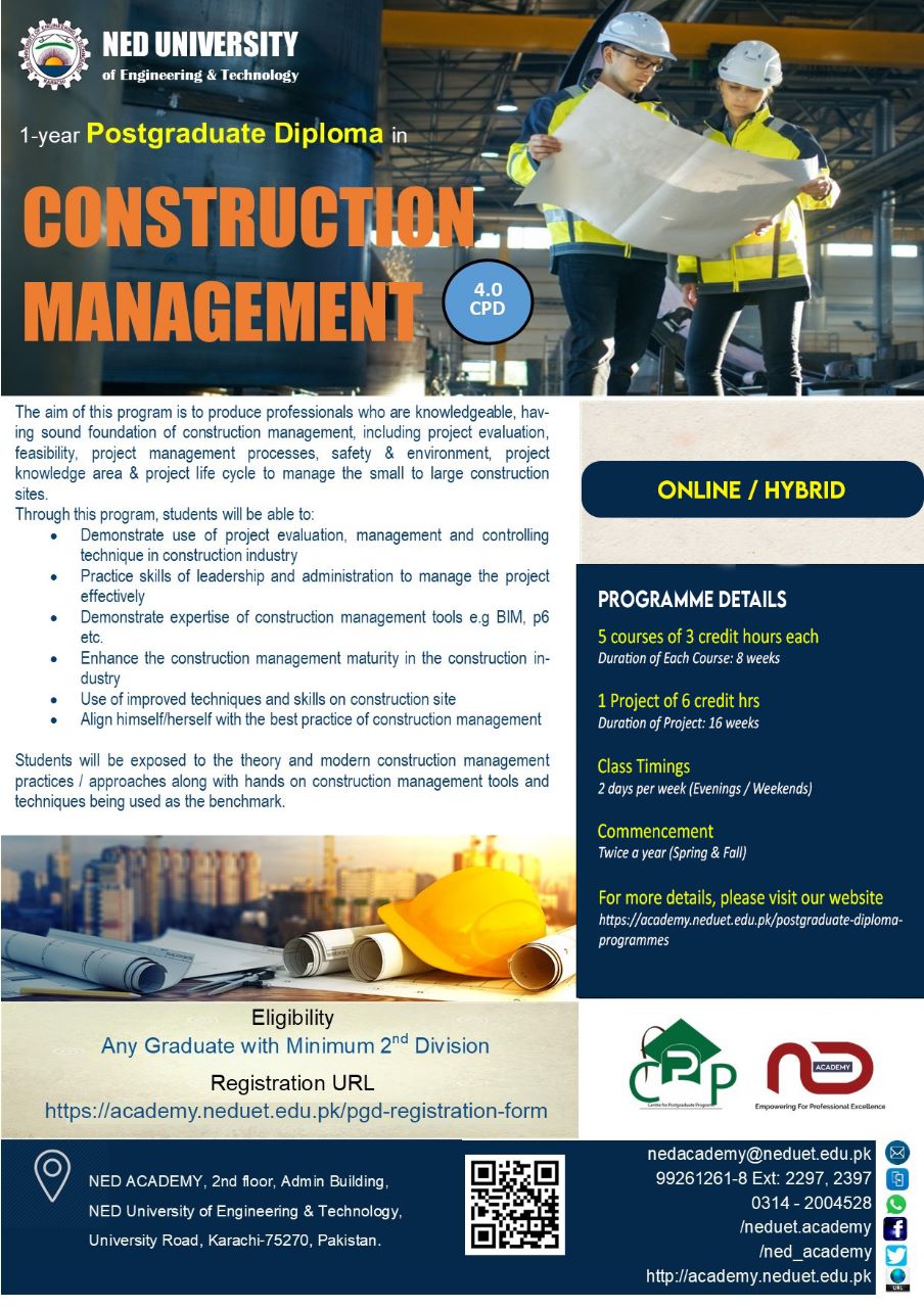 NED Academy, NED University of Engineering & Technology, Karachi Facebook ad