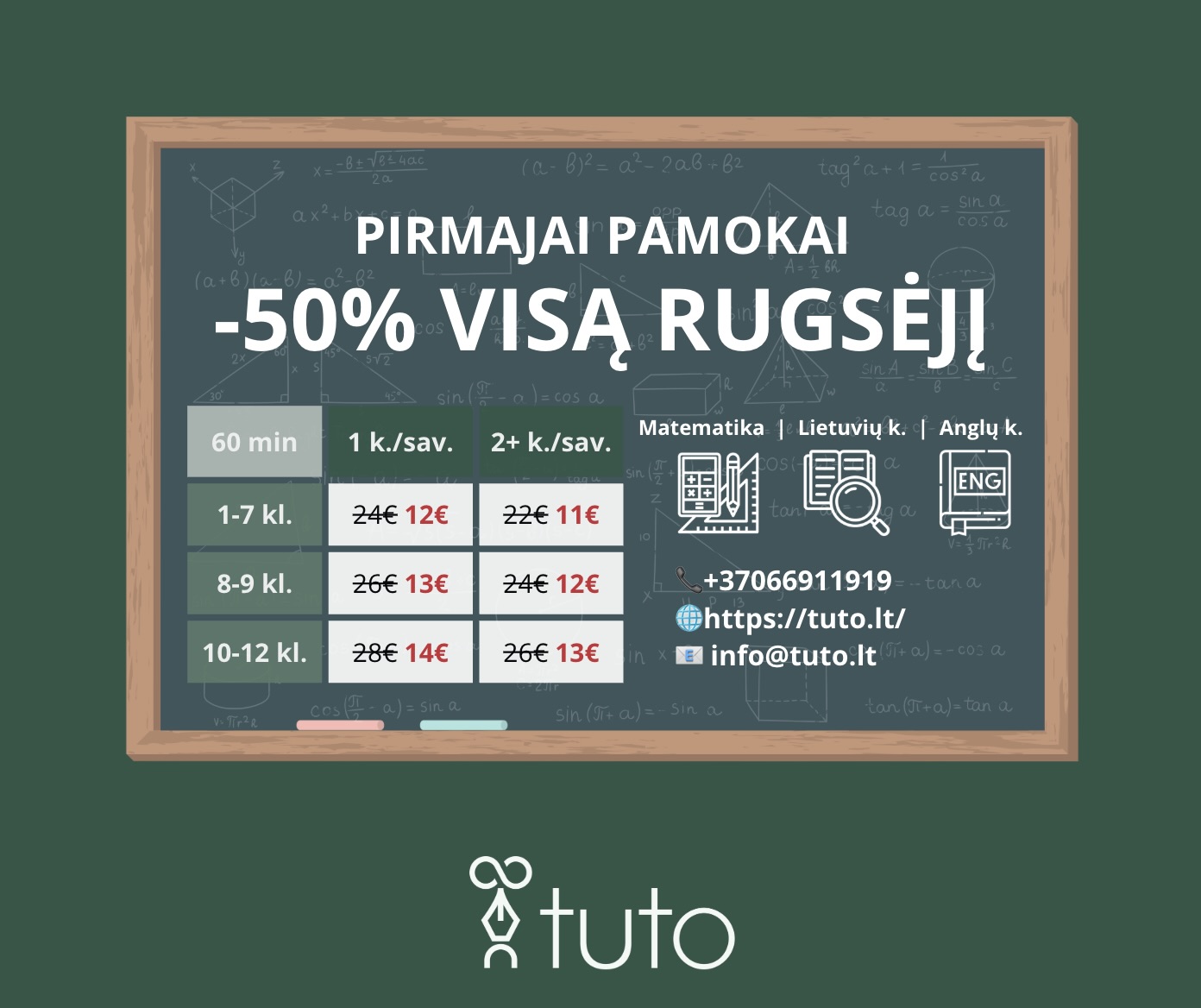 TUTO Facebook ad: TUTO | Korepetitoriai visoje Lietuvoje | tuto