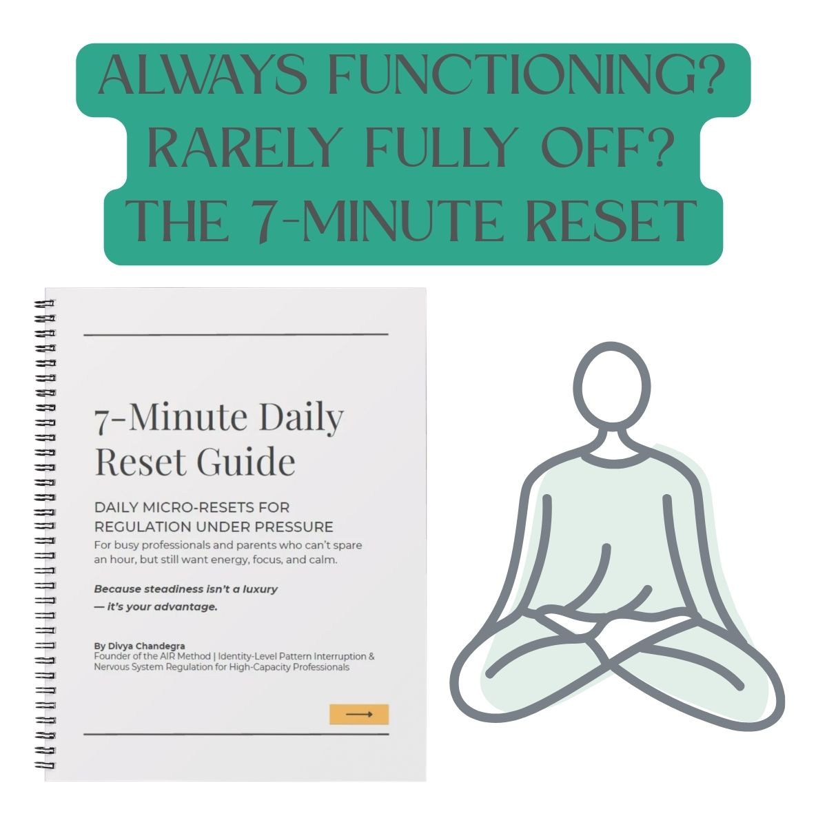 Life and Wellness with Divya Facebook ad: Too Busy for Self-Care? Try This 7-Minute Reset