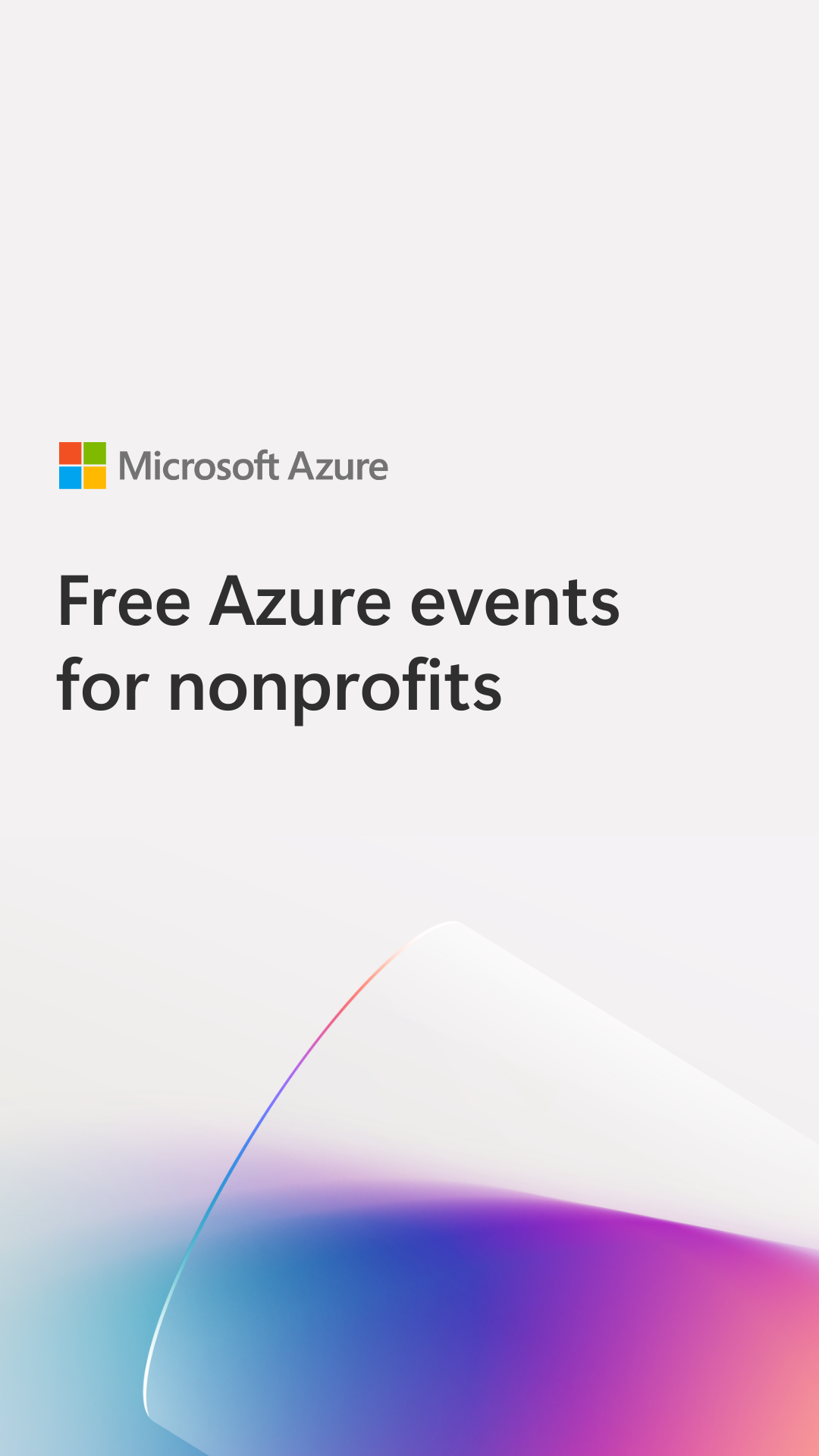 Microsoft for Nonprofits Facebook ad
