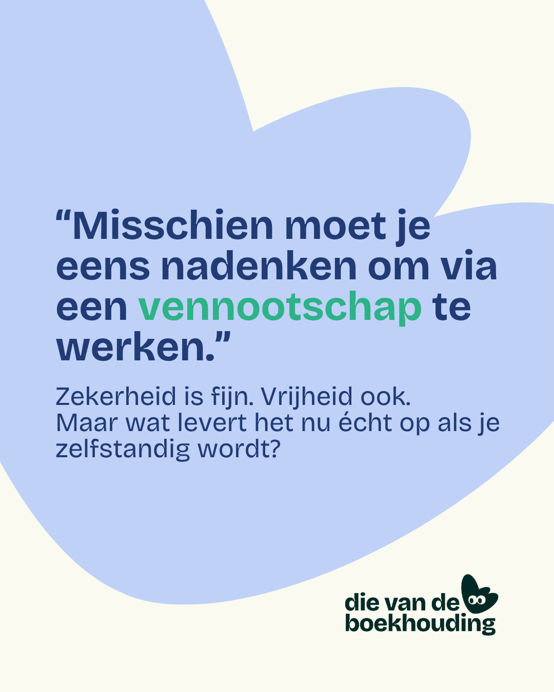 Die van de boekhouding Facebook ad