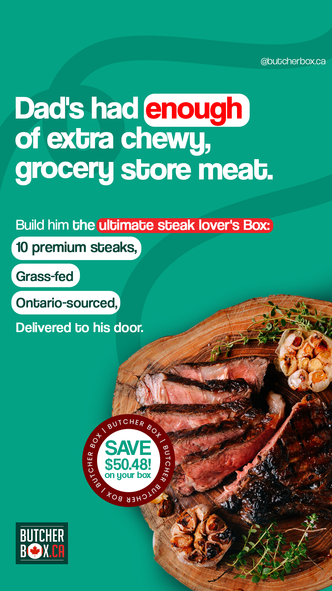 Butcher Box Facebook ad