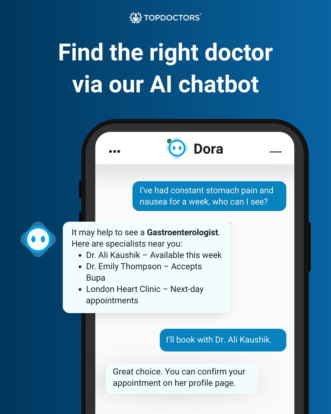 Top Doctors UK Facebook ad: What if you had an AI assistant to…