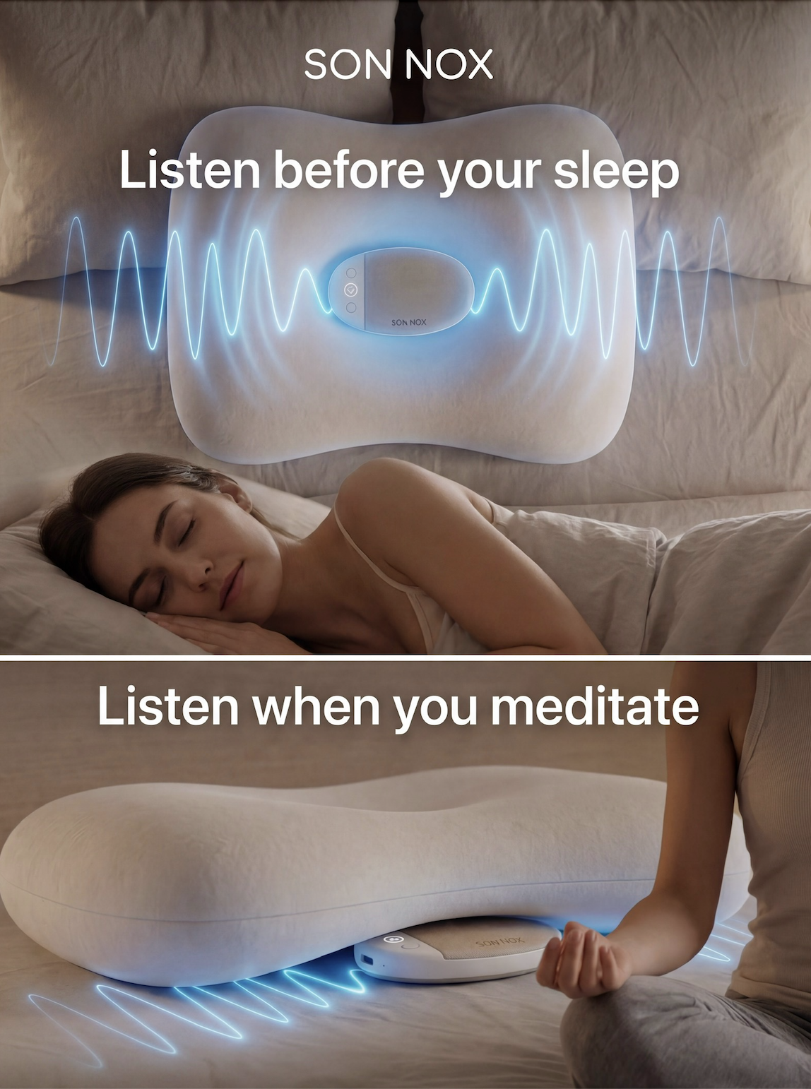 SON NOX Facebook ad: The All-in-One Audio Pillow