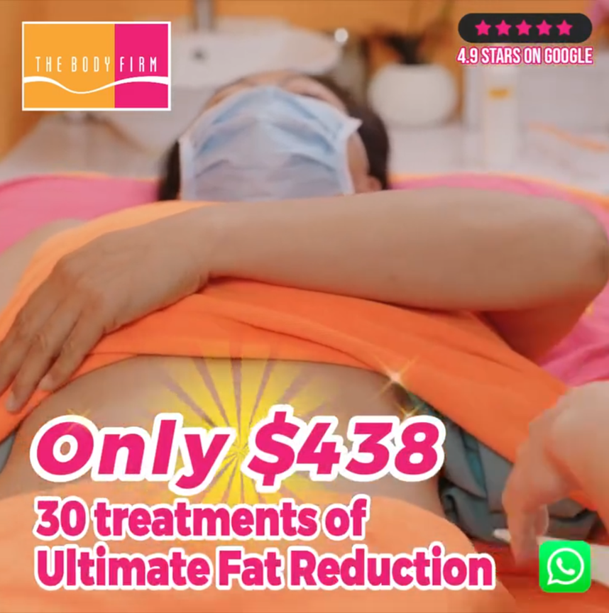 The Body Firm Pte Ltd, Singapore Facebook ad: WhatsApp Us Now!