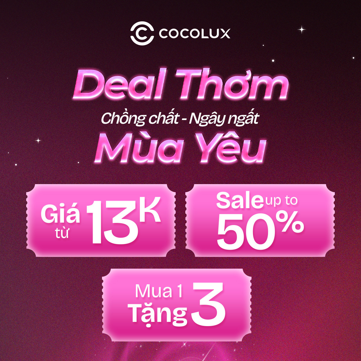 Cocolux Facebook ad: DEAL THƠM CHỒNG CHẤT - NGÂY NGẤT MÙA…