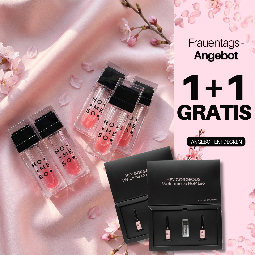HoMEso Care Facebook ad: 1+1 GRATIS diesen Frauentag