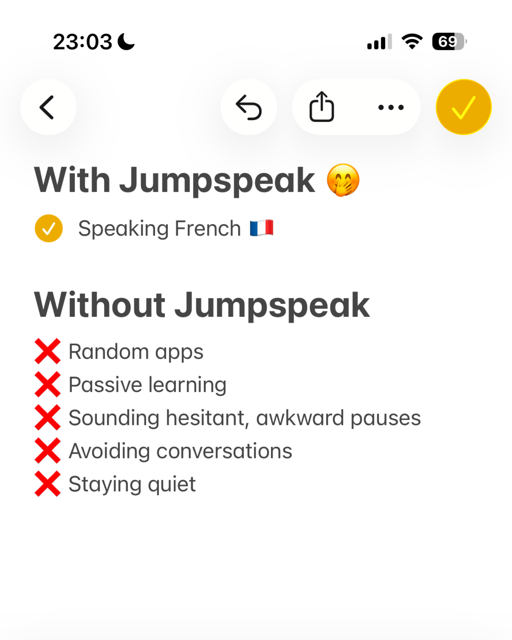 Jumpspeak Facebook ad