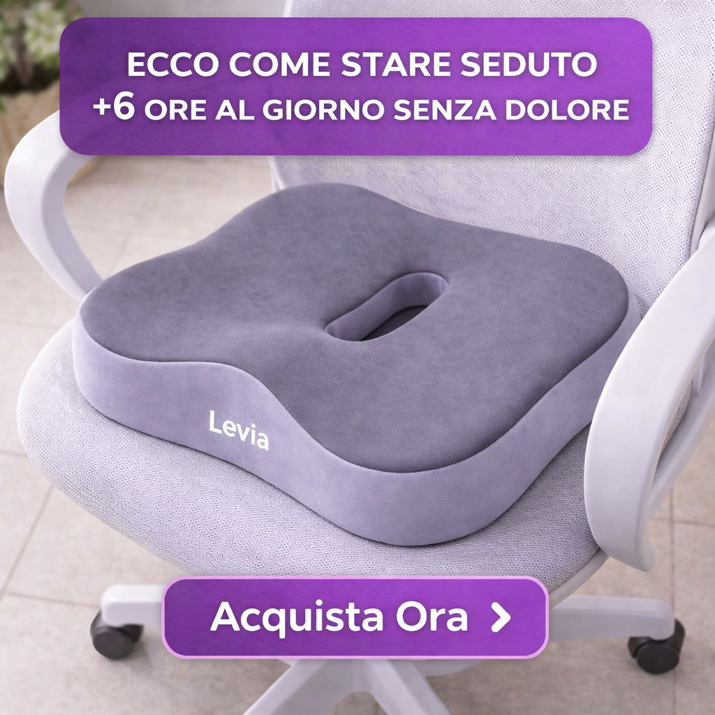 Levia Facebook ad: Seduto senza provare dolore
