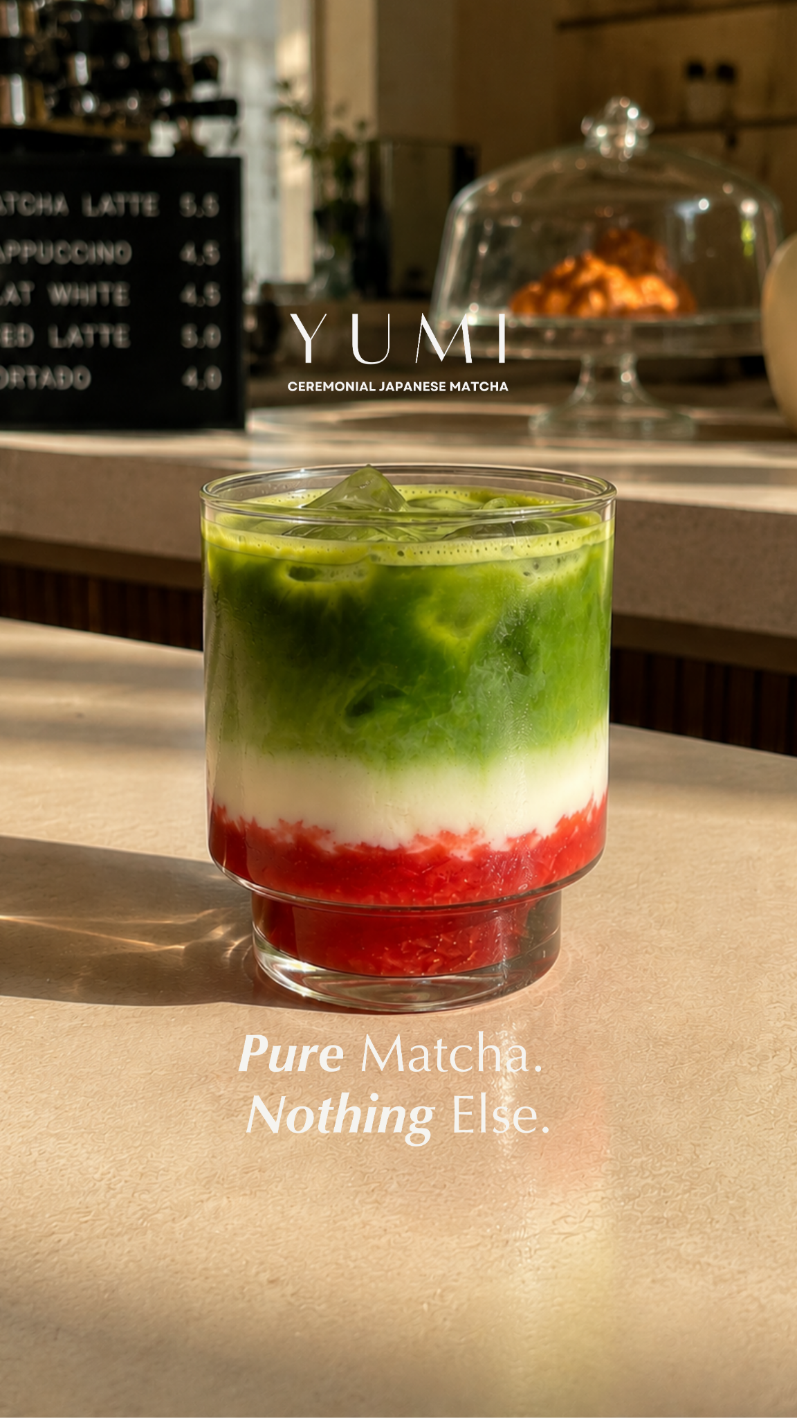 Yumi Matcha Facebook ad: Loved by 10,000+ matcha drinkers.