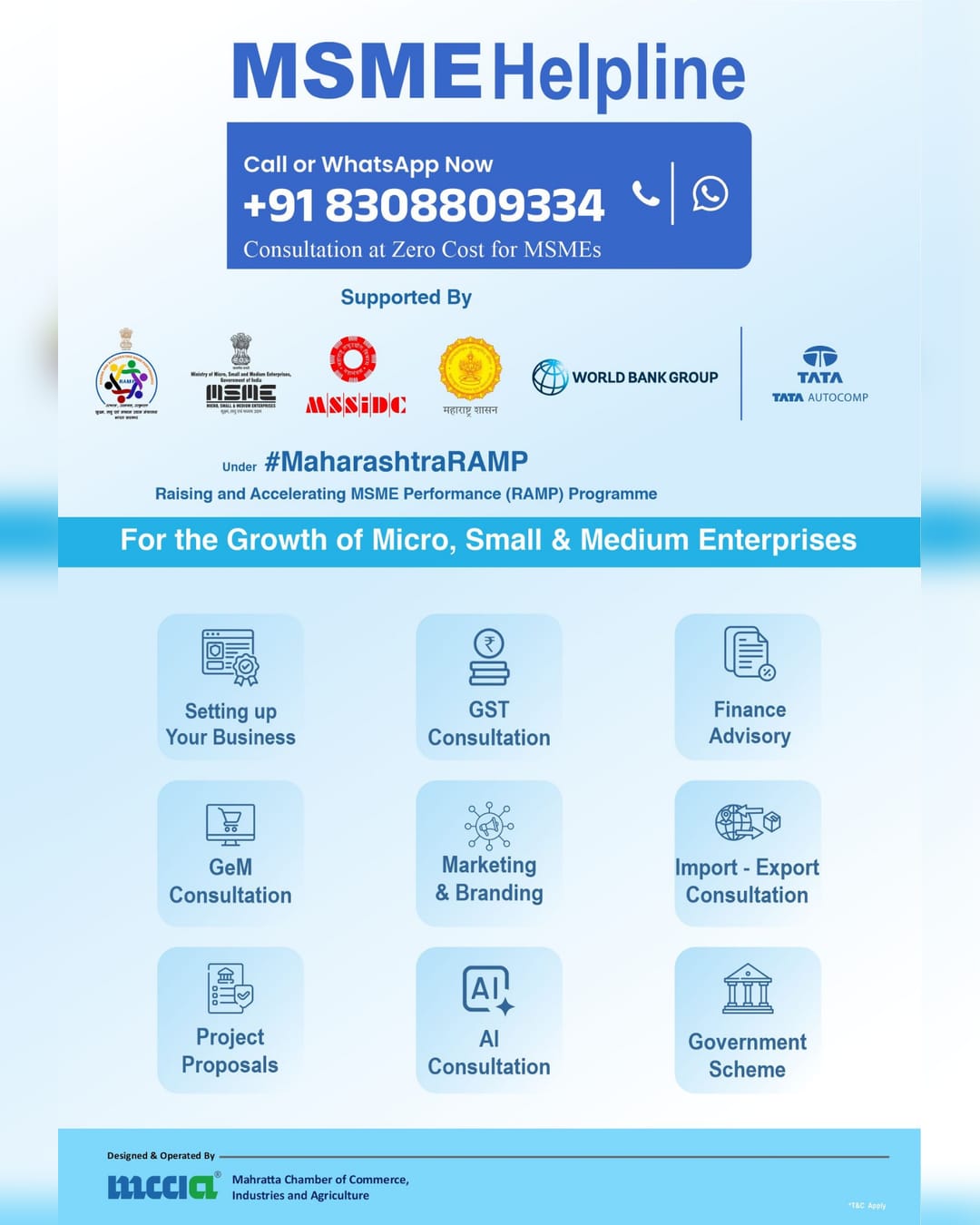 Mahratta Chamber of Commerce, Industries and Agriculture - MCCIA, Pune Facebook ad: Are you looking for the right support to start, manage or…