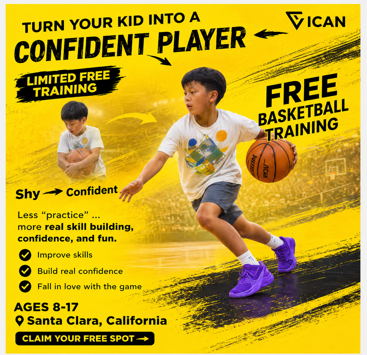 ICAN Basketball Academy Facebook ad