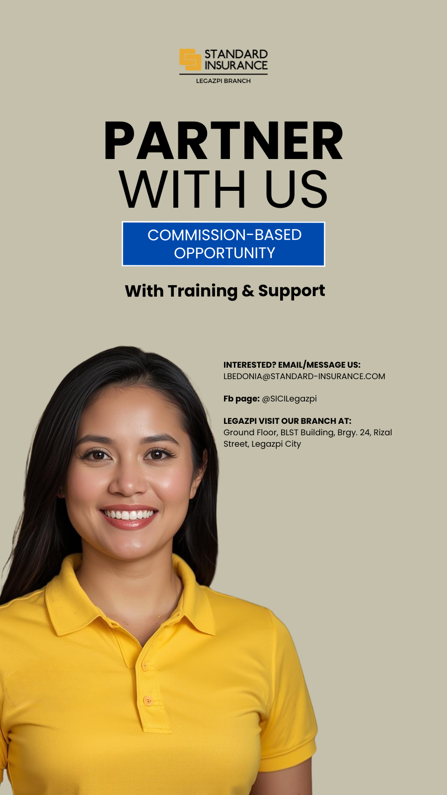 Standard Insurance Legazpi Branch Facebook ad