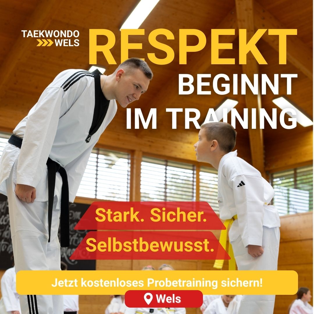 Taekwondo Wels Facebook ad: Gratis Probetraining!