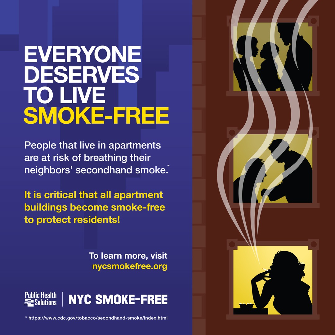 NYC Smoke-Free at Public Health Solutions Facebook ad: Smoke-Free Housing