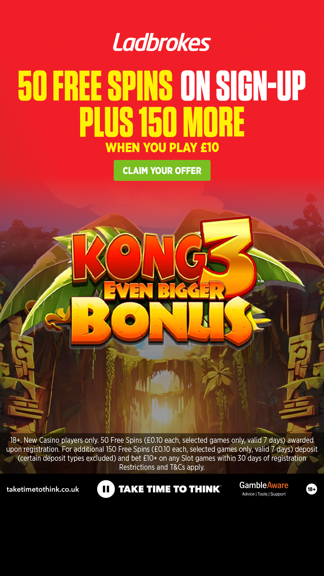 Ladbrokes Facebook ad