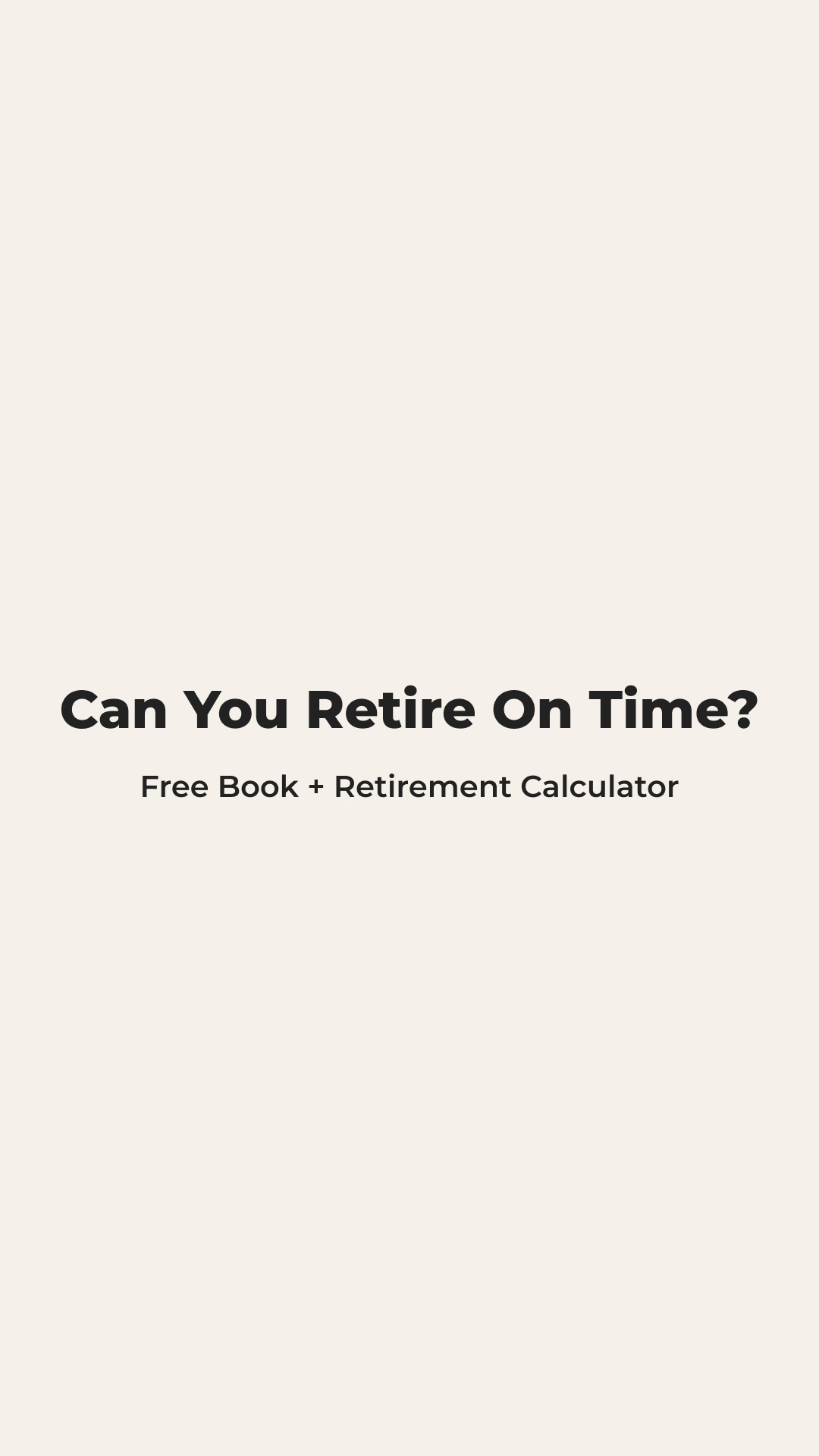 How to Retire on Time Facebook ad from Jun 7, 2026