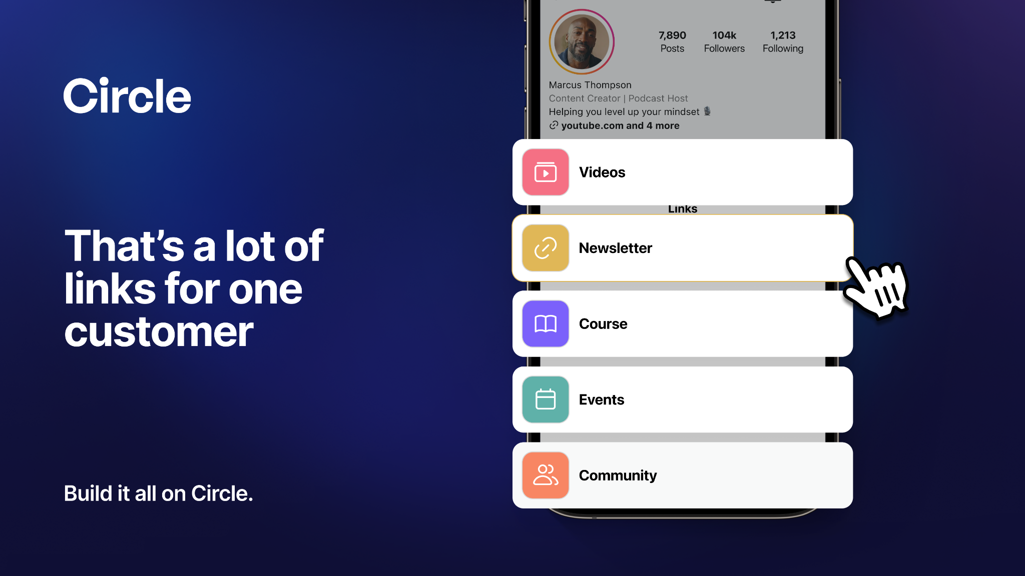 Circle Facebook ad: The complete community platform