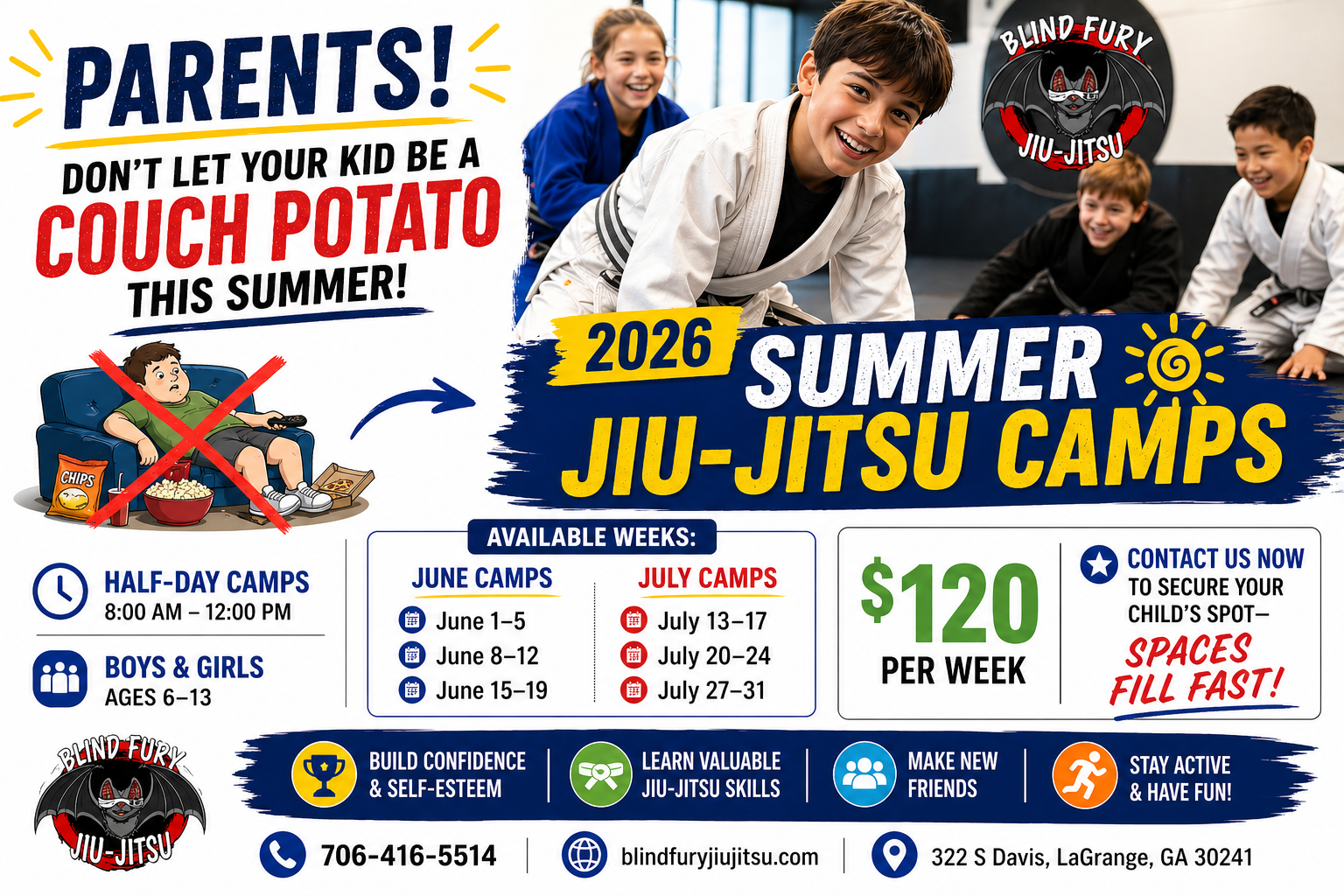 Blind Fury JiuJitsu Facebook ad
