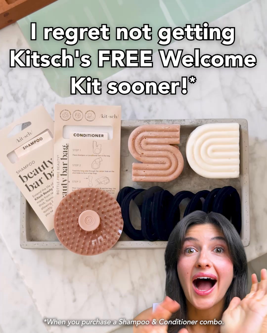 Kitsch Facebook ad: Claim your FREE Welcome Kit NOW
