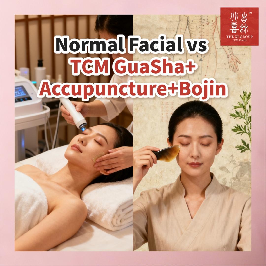 Xi TCM Centre Facebook ad: Facials can refresh your skin-but TCM nourishes you…