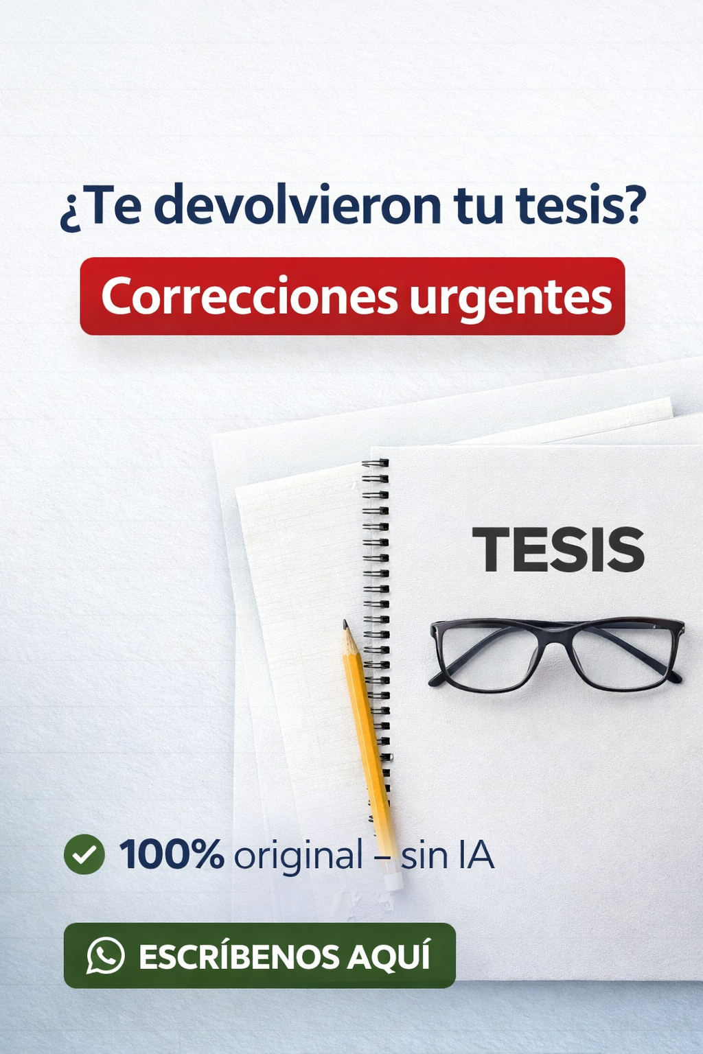 RedPro - Asesoría académica y jurídica Facebook ad: Correcciones de tesis 100% original