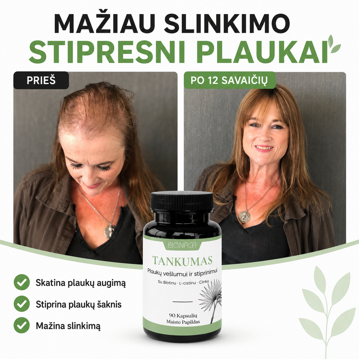 Bionaca Facebook ad: Plaukams reikia daugiau nei šampūno