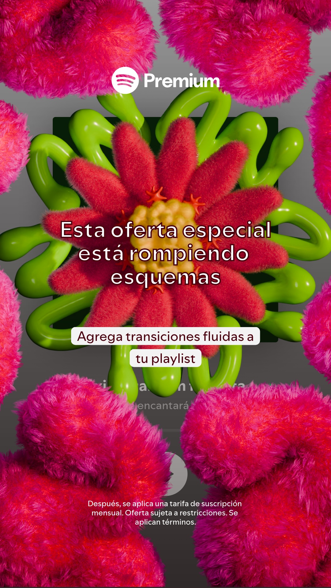 Spotify Facebook ad: No te pierdas esta oferta especial