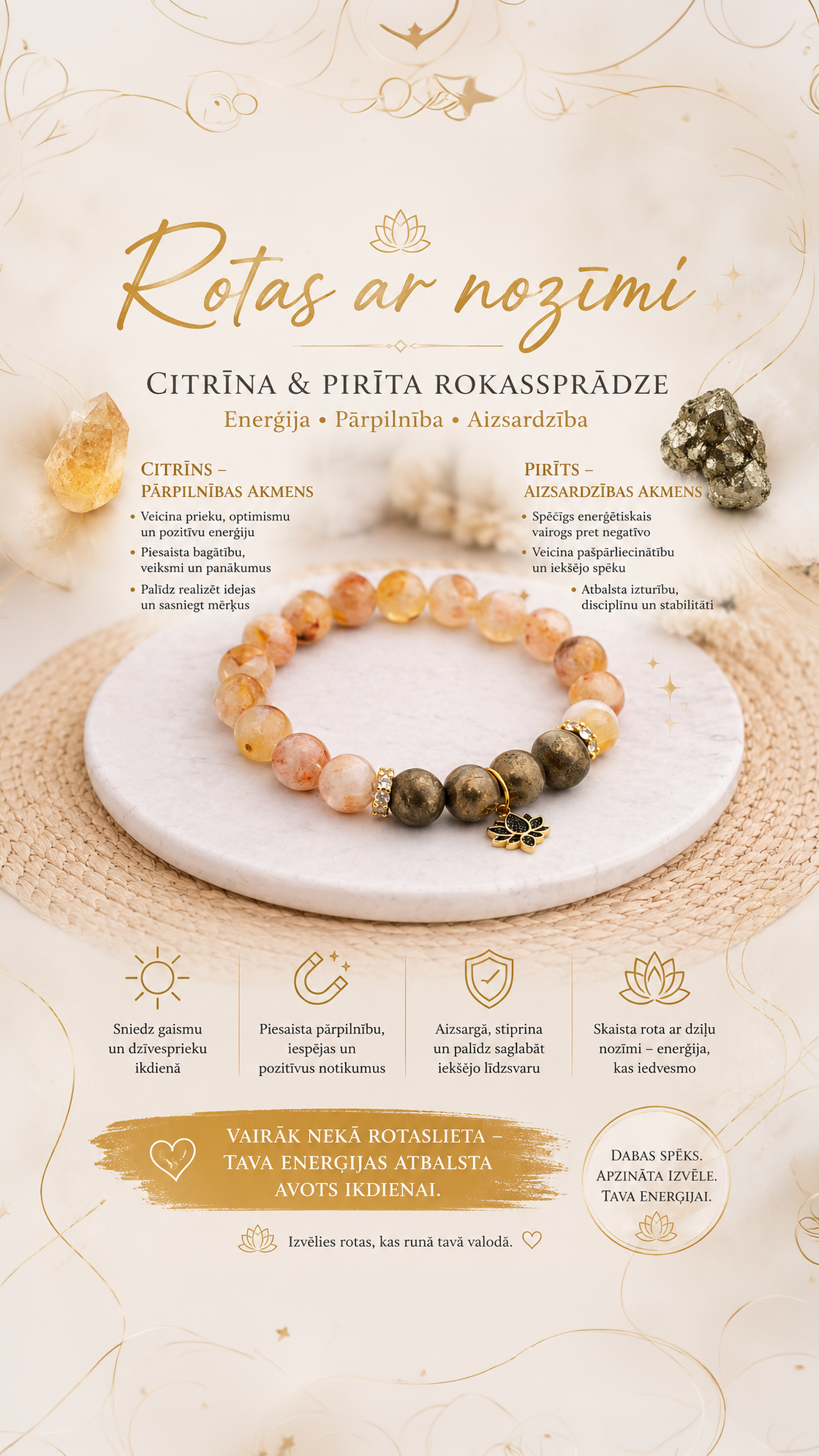 Secret Stones Facebook ad: Pārpilnības simbols rotā