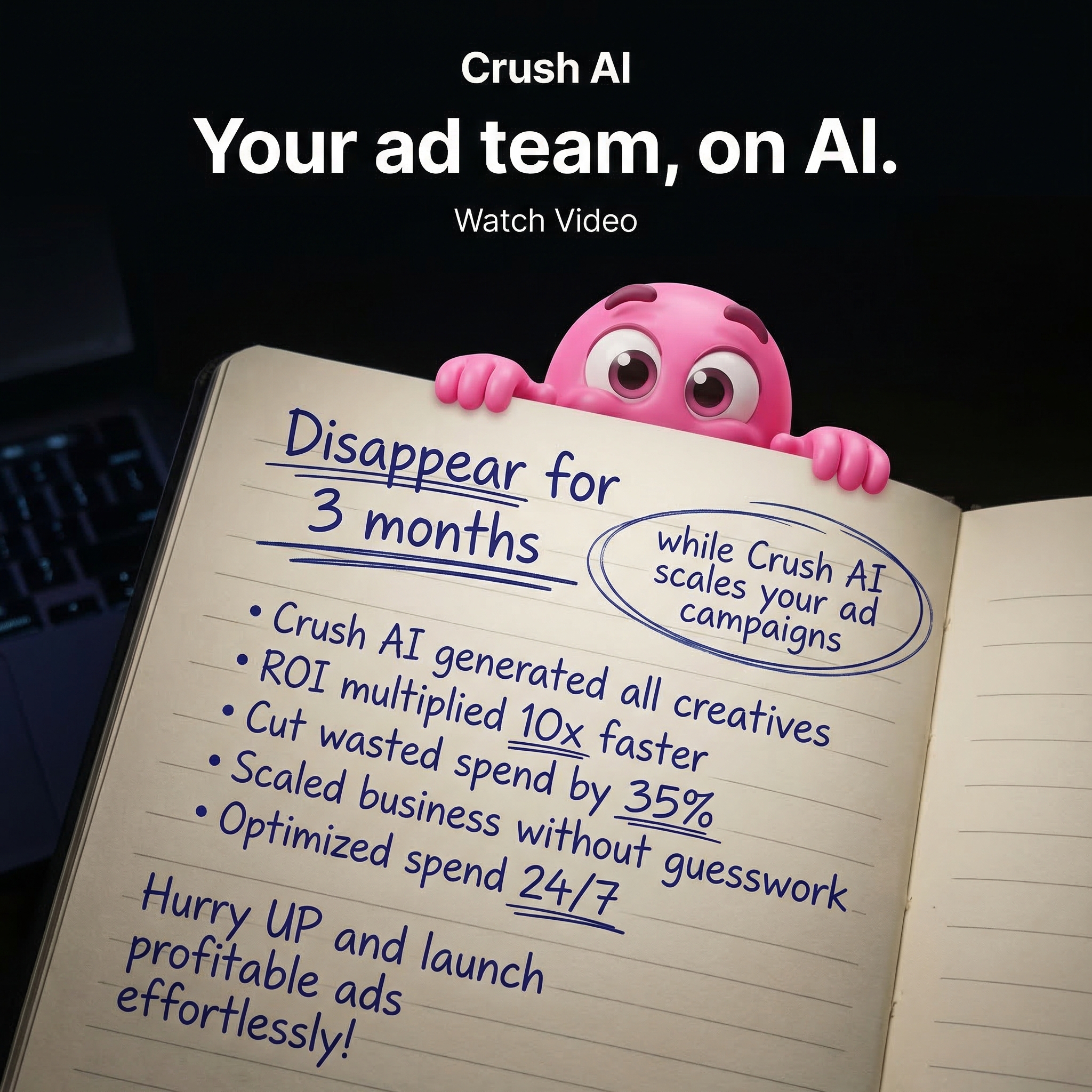 trycrush.ai Facebook ad