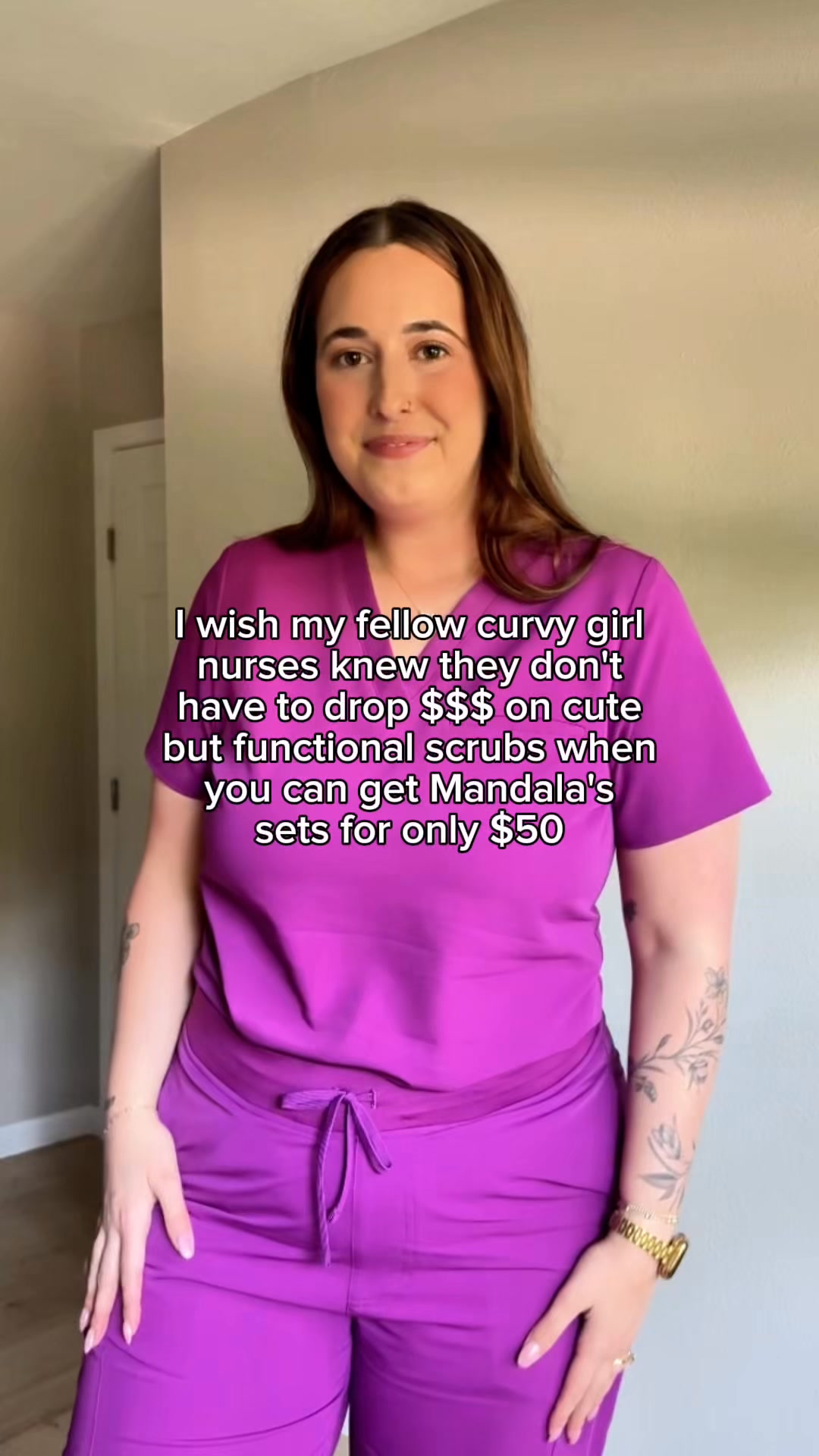 Mandala Scrubs Facebook ad: Scrub Tops for $19.99