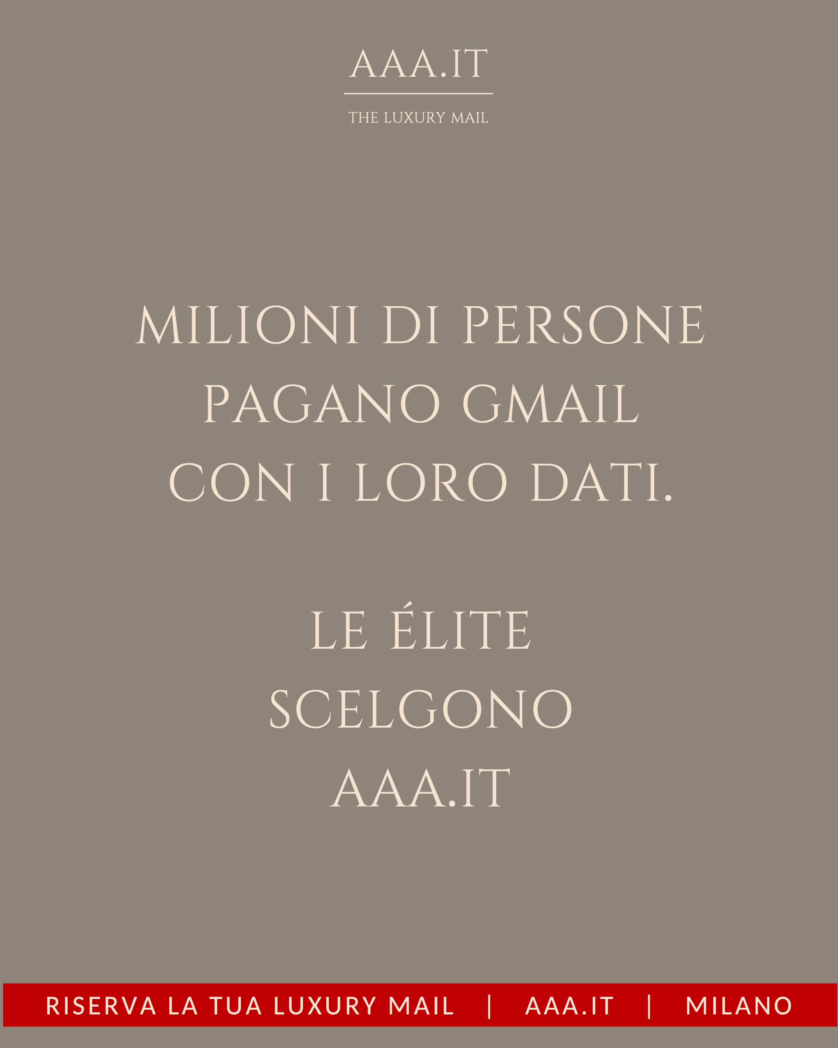 AAA.IT Facebook ad: Luxury is simplicity.