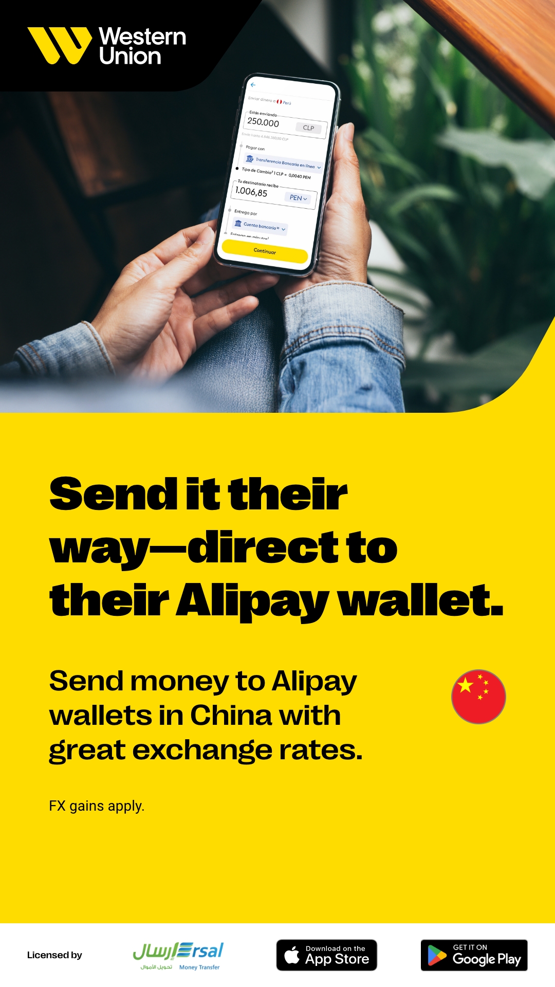 Western Union Facebook ad