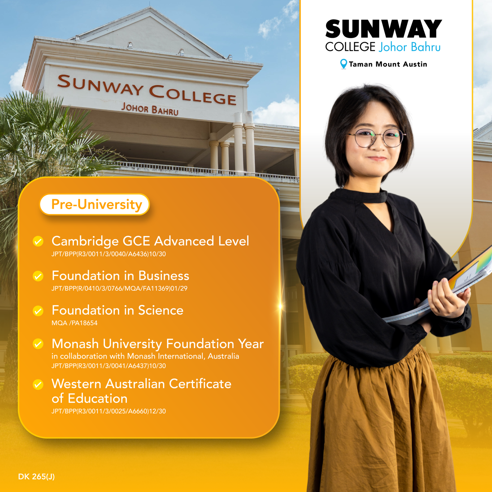 Sunway College JB Facebook ad