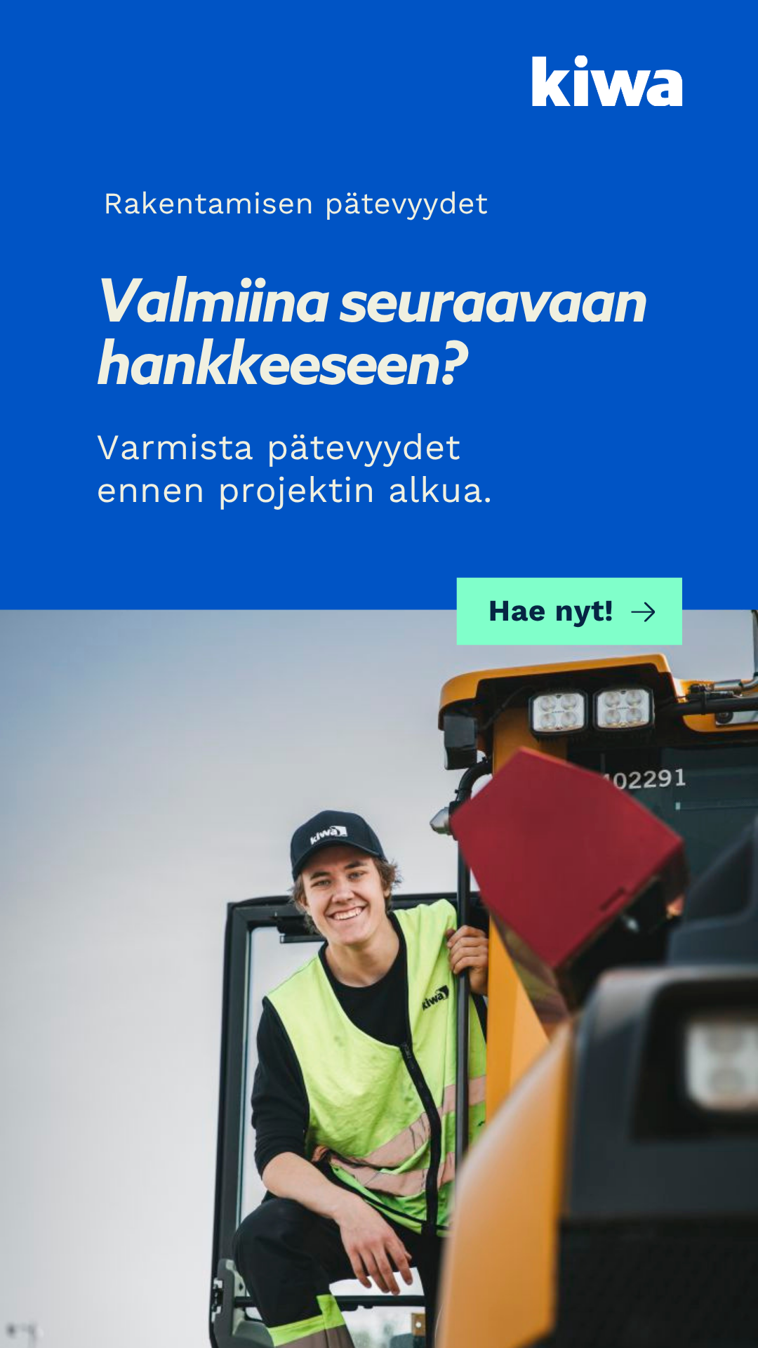 Kiwa Suomi Facebook ad: Varmista pätevyys