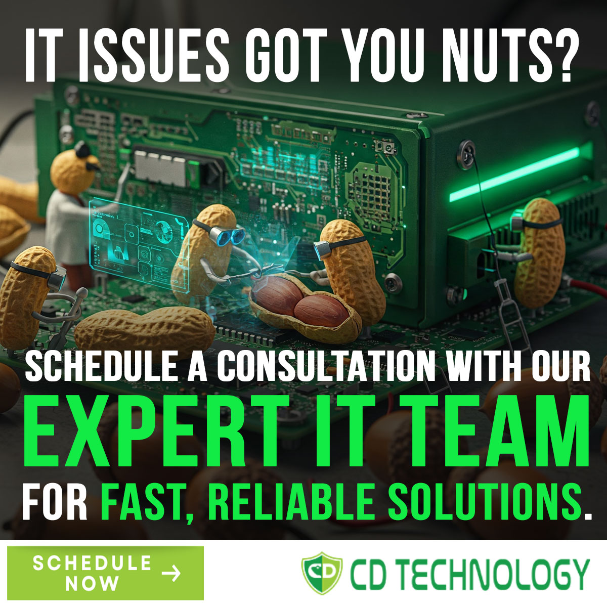 CD Technology Facebook ad: IT Help Built for 10-20 Employee Businesses