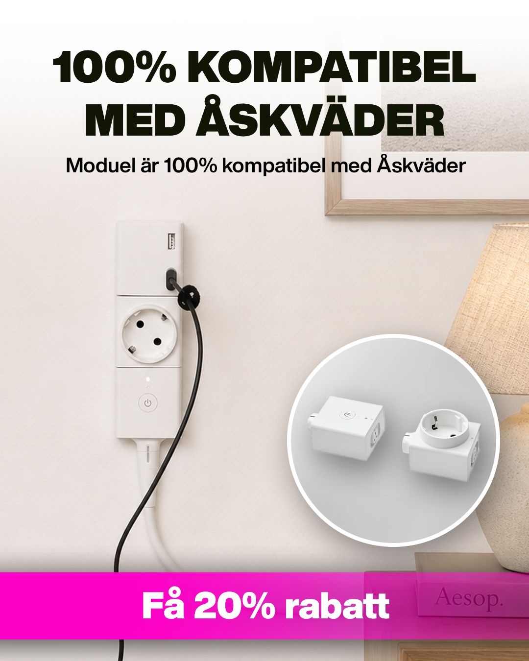 Moduel Facebook ad: 20% Rabatt för nya kunder