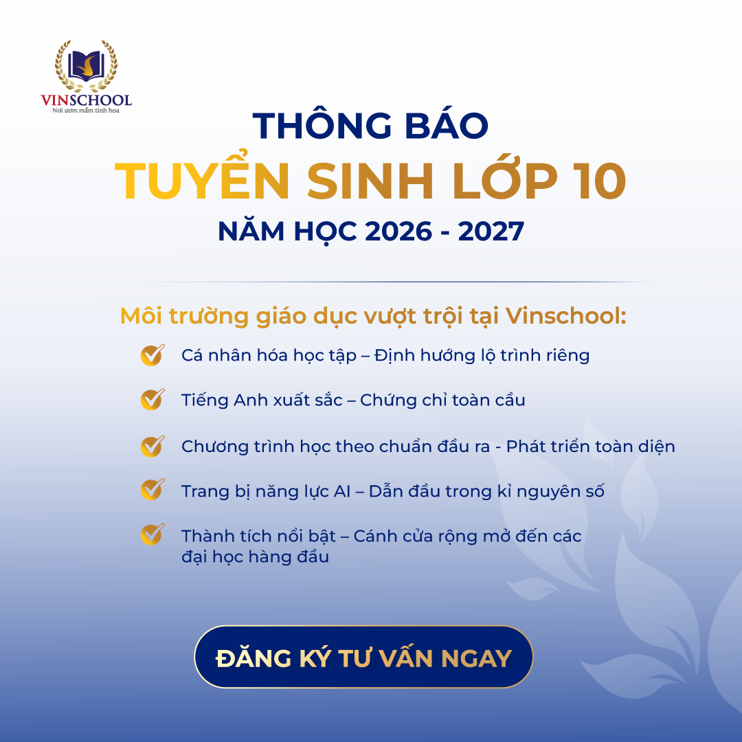 Vinschool Facebook ad: Nhận biểu phí mới nhất & tư vấn lộ trình 1:1