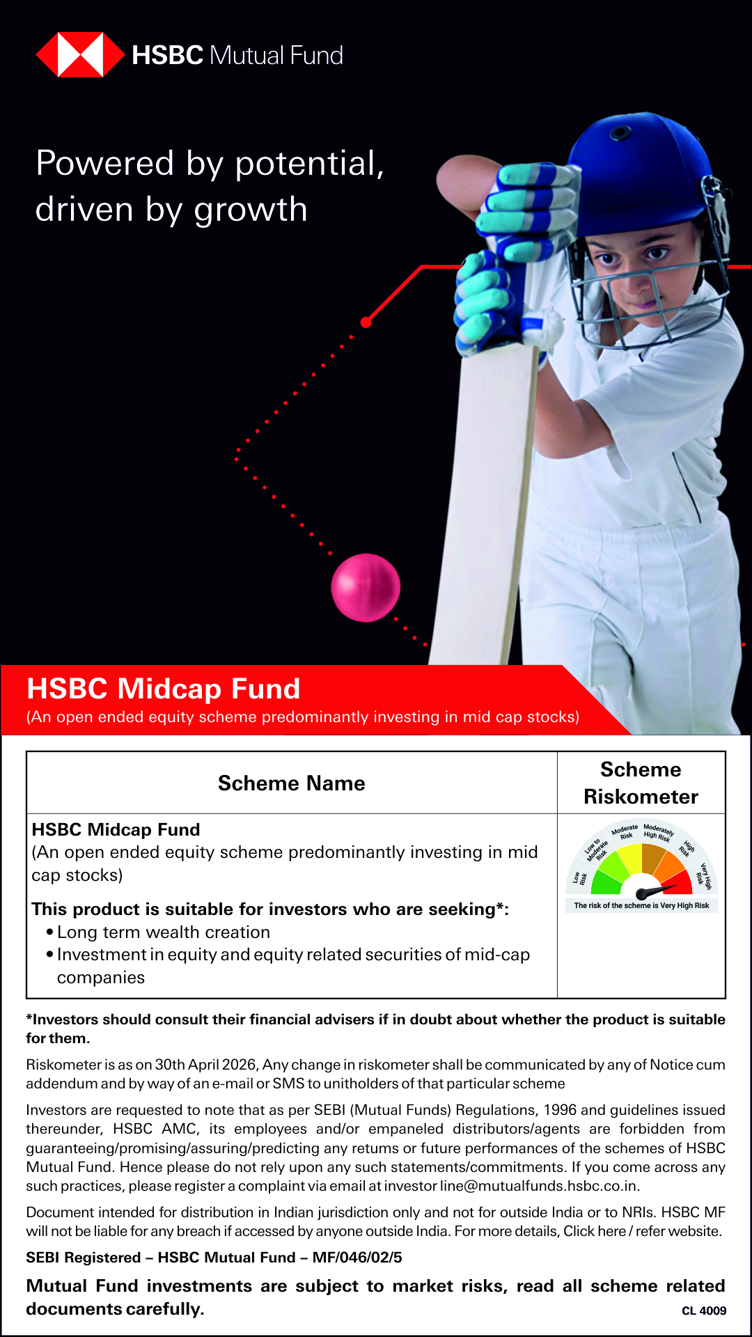 HSBC Mutual Fund India Facebook ad