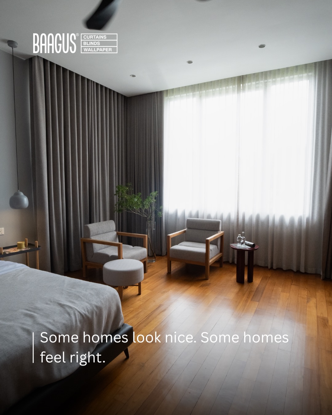 Baagus Curtains Facebook ad: Beautiful curtains shouldn’t just decorate a space.