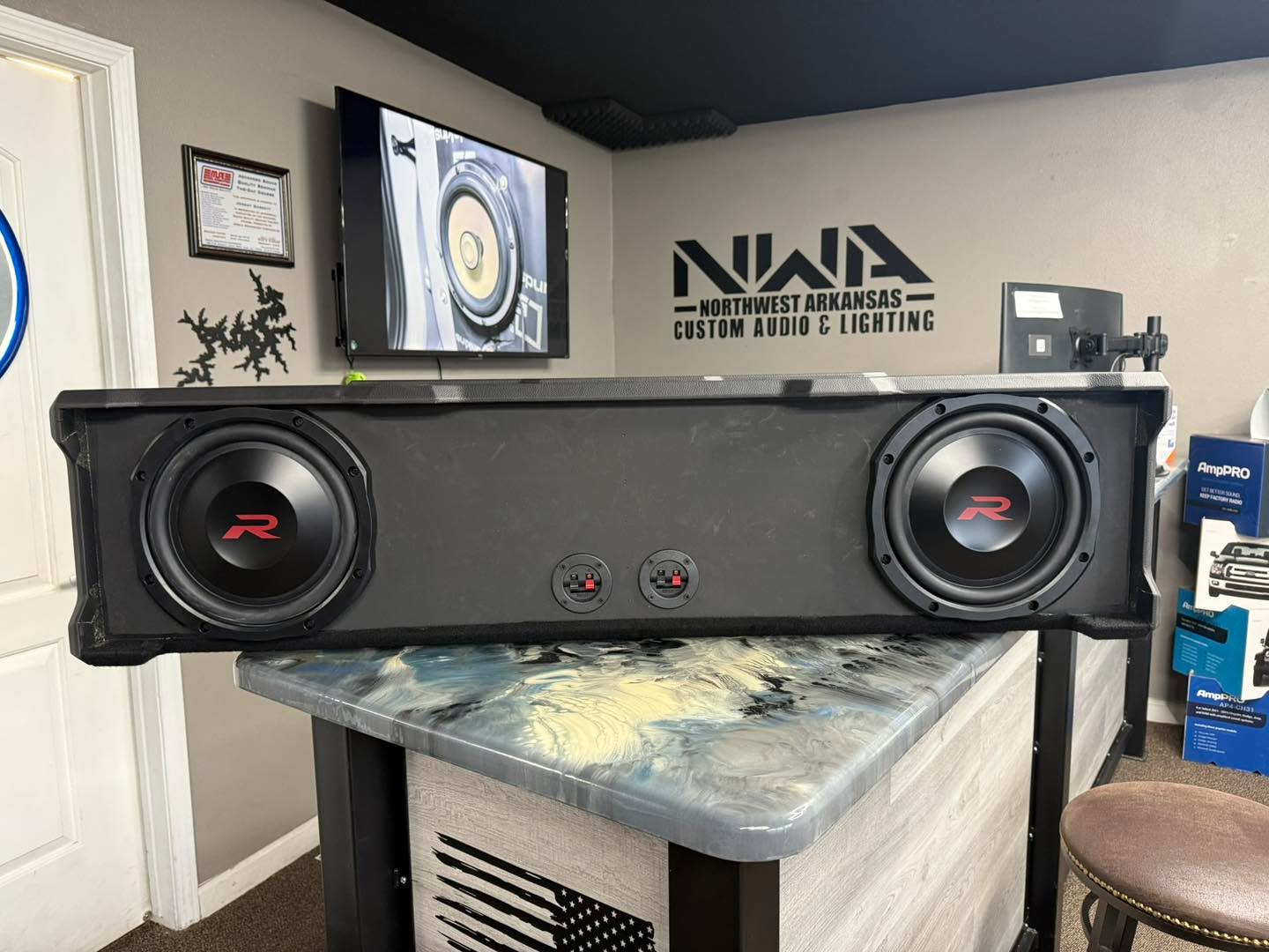 NWA Custom Audio & Lighting Facebook ad: TRUCK BASS DONE RIGHT