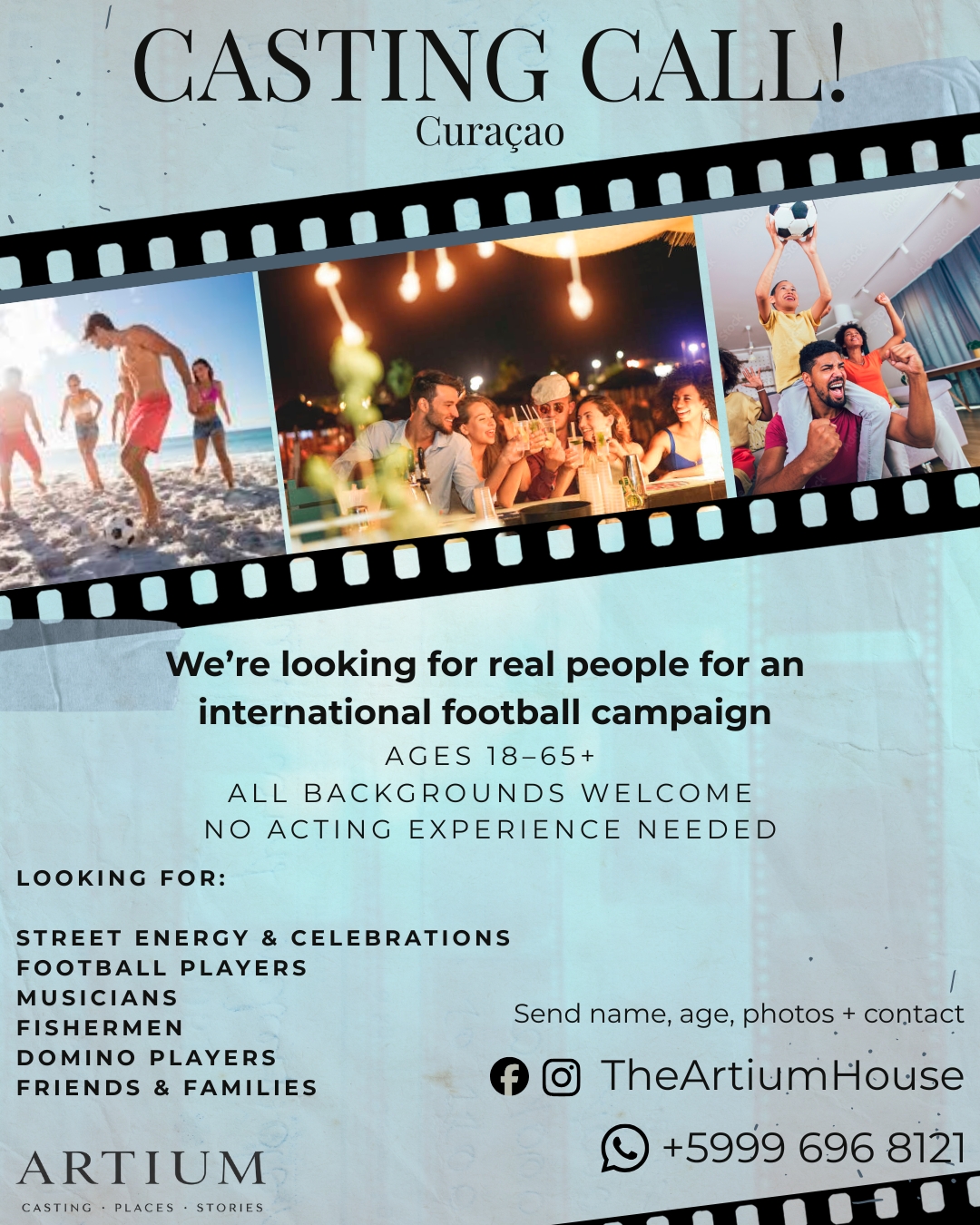 The Artium House Facebook ad: CASTING CALL, CURAÇAO