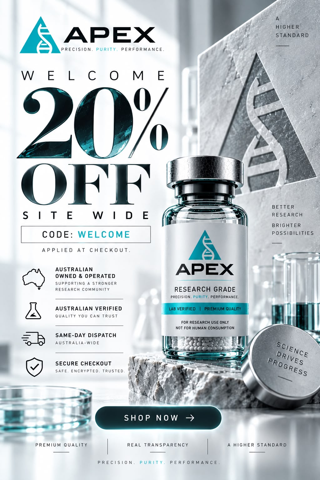 Apex Oz Facebook ad: 20% Off Site Wide