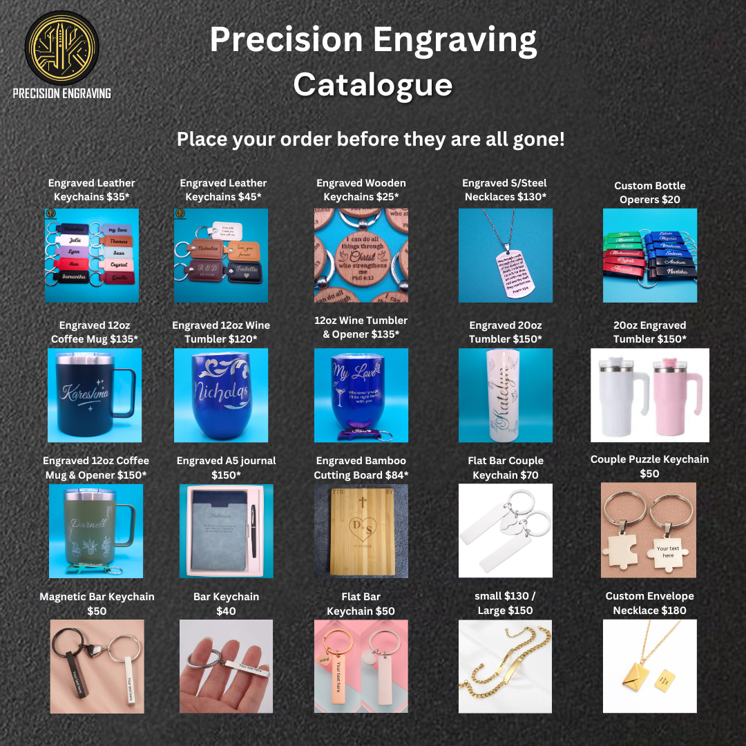 Precision Engraving Facebook ad: Have a look at our updated catalogue.