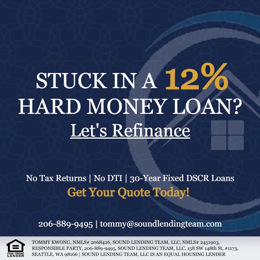 Tommy Kwong - Sound Lending Team Facebook ad: Stop Paying 12% Interest. Move to DSCR