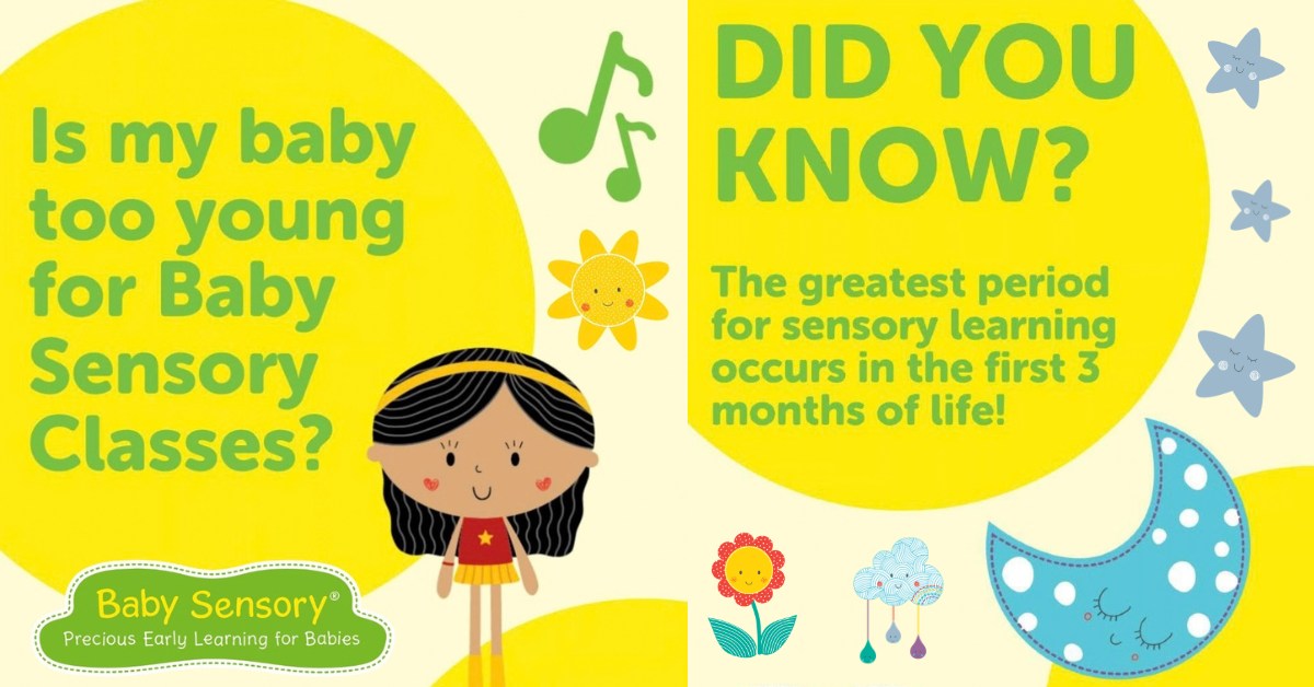 Baby Sensory and Toddler Sense Stoke Facebook ad: Baby Sensory Classes at The Wow Centre Festival Park…